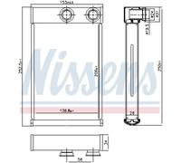 Scambiatore di calore, riscaldamento interno NISSENS 72669