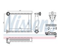 Scambiatore di calore, riscaldamento interno NISSENS 73345