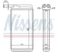 Scambiatore di calore, riscaldamento interno NISSENS 73385