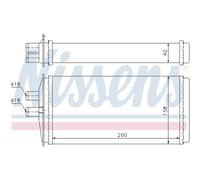 Scambiatore di calore, riscaldamento interno NISSENS 73655