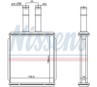 Scambiatore di calore, riscaldamento interno NISSENS 73999