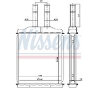 Nissens Scambiatore di calore riscaldamento 76505 - alette saldate per Daewoo/Chevrolet Epica