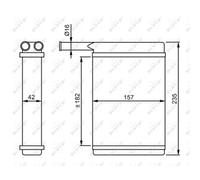 Scambiatore di calore, riscaldamento interno NRF 52221