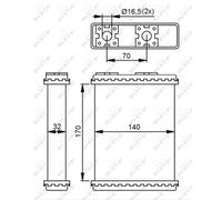 Scambiatore di calore, riscaldamento interno NRF 52230