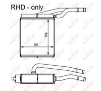 Scambiatore di calore, riscaldamento interno NRF 54226