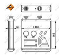 Scambiatore di calore, riscaldamento interno EASY FIT NRF 54298