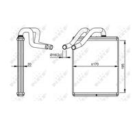 Scambiatore di calore, riscaldamento interno NRF 54301