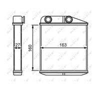 Scambiatore di calore, riscaldamento interno NRF 54310