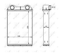 Scambiatore di calore, riscaldamento interno NRF 54341