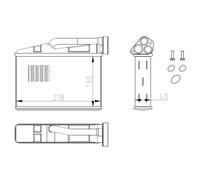 Scambiatore di calore, riscaldamento interno NRF 54409