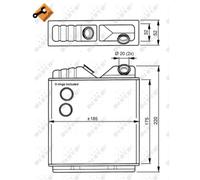 NRF Scambiatore di calore 58146 riscaldamento abitacolo per Opel Alluminio