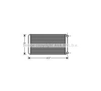 Scambiatore di Calore Riscaldamento Interno Plastica Alluminio 407x158x38