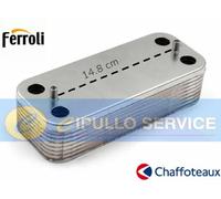 SCAMBIATORE FERROLI 16 PIASTRE COD. 39820430 CALDAIA DIVA TOP F24 DIVATOP MICRO
