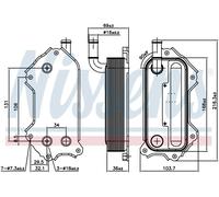 Radiatore olio motore raffreddato ad acqua 91117 NISSENS per TOYOTA LEXUS