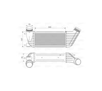 Scambiatore Radiatore VALEO 384P1 1440094280 per Citroën Jumpy C8 Lancia Phedra