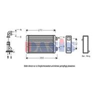 Scambiatore Riscaldamento Interno Adatto A per BMW 3er Compatto 248x145x32
