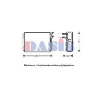 Scambiatore Riscaldamento Interno Adatto A per Volvo 940 II Combo 245x188x49