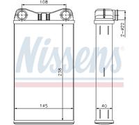 Scambiatore Riscaldamento Interno Alluminio Adatto A per Audi A4 238 x 145 40 MM