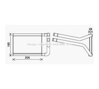Scambiatore Riscaldamento Interno Alluminio Adatto A per Kia Picanto 121x195x20