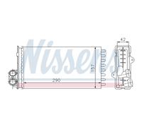 Nissens Scambiatore riscaldamento interno 73356 Alluminio/Plastica per Renault Safrane II
