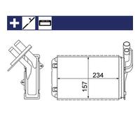 Scambiatore Riscaldamento Interno Con Copertura MAHLE per Renault 19 II Chamade