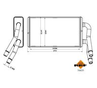 Scambiatore, Riscaldamento Interno, Easy Fit Adatto A per Ford Transit 2006- NRF