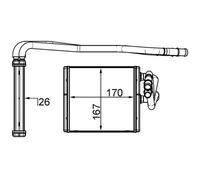 MAHLE ORIGINAL AH 197 000S Scambiatore calore per riscaldamento abitacolo