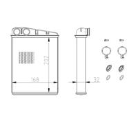 Scambiatore Riscaldamento Interno NRF per Mercedes-Benz Classe M W164 Classe R