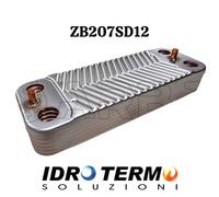 SCAMBIATORE SANITARIO COMPATIBILE SAUNIER DUVAL 12 Piastre ZB207SD12 SD