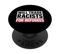 Scambierà i razzisti per i rifugiati immigrati Messico Chicano PopSockets PopGrip Adesivo