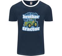 Scambierò Fratello Per Trattore Agricoltura Uomo Ringer T-Shirt FotL