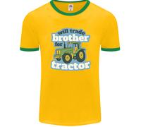 Scambierò Fratello Per Trattore Agricoltura Uomo Ringer T-Shirt FotL