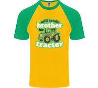 Scambierò Fratello Per Trattore Maglietta Baseball S/S Da Uomo
