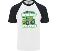 Scambierò Fratello Per Trattore Maglietta Baseball S/S Da Uomo