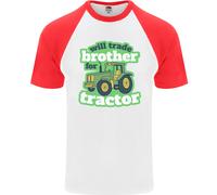 Scambierò Fratello Per Trattore Maglietta Baseball S/S Da Uomo