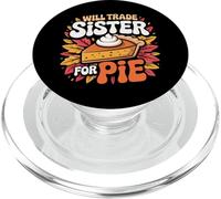Scambierò la sorella per Pie Groovy Thanksgiving Pumpkin Pie PopSockets PopGrip per MagSafe