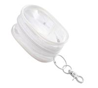 Scambio di denaro della contea come portafoglio ad anello per monete, titolare di -Monas per le chiavi | Portafoglio trasparente come più matura con auricolari, elegante tasca, bianco