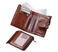 Scambio di denaro per uomini a prova di furto con custodia per carta di credito a catena | Elegante compartimento di carte, design zip robusto e elegante organizzatore bancario per da uomo-o
