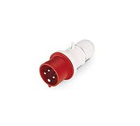 Scame 213.1636 Serie Optima, Presa ip44 3P + E Poli, 16 A, 380 V-415 VAC, 6 ore di posizione, Rosso
