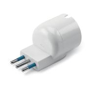 Scame Blueline - Adattatore semplice 1 x 2 poli + t-16 a Bianco