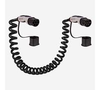SCAME | Cavo Caricabatterie Auto Elettrica a Spirale - Connessione Monofase Cavo Tipo 2 a Tipo 2 - 7,4 Kilowatt - 32 Ampere - Lunghezza 4 Metri Spiralato