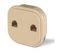 Scame datatel - Base fissa telefono da incasso 2 x Plug 6/4 Avorio