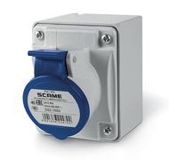 Scame Eureka - Base da parete dritta Eureka IP44 2 poli + terra 16 A 220 V