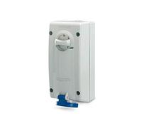 Scame Parre 561.1683 Presa Interbloccata da Parete 2P+T 16A 6H IP67, Senza Fuse, 250 V, Blu