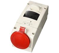 Scame Parre 562.3286 Presa Interbloccata da Parete 3P+T 32A 6H, IP44 con Fuse, 380 V, Rosso