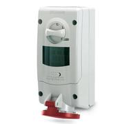 Scame Parre 562.3287 Presa Interbloccata da Parete 3P+N 32A 6H, IP44 con Fuse, 380 V, Rosso