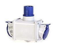 Scame Parre 600.1623 Adattatore 2 Uscite 2P+T, 220V, IP44, Blu