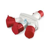 SCAME 606.3005-063 ADATTATORE TRIPLO 3P+T S/CAVO IP44 16A