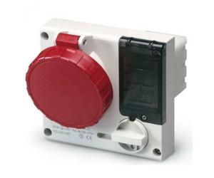 SCAME PRESA CEE INTERBLOCCATA PROTETTA DA INCASSO OMNIA CON PORTAFUSIBILE 3P+N+T