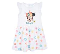 SCAMICIATA MINNIE DISNEY ABITO VESTITO 100% COTONE BAMBINA - EX0007BIANCO